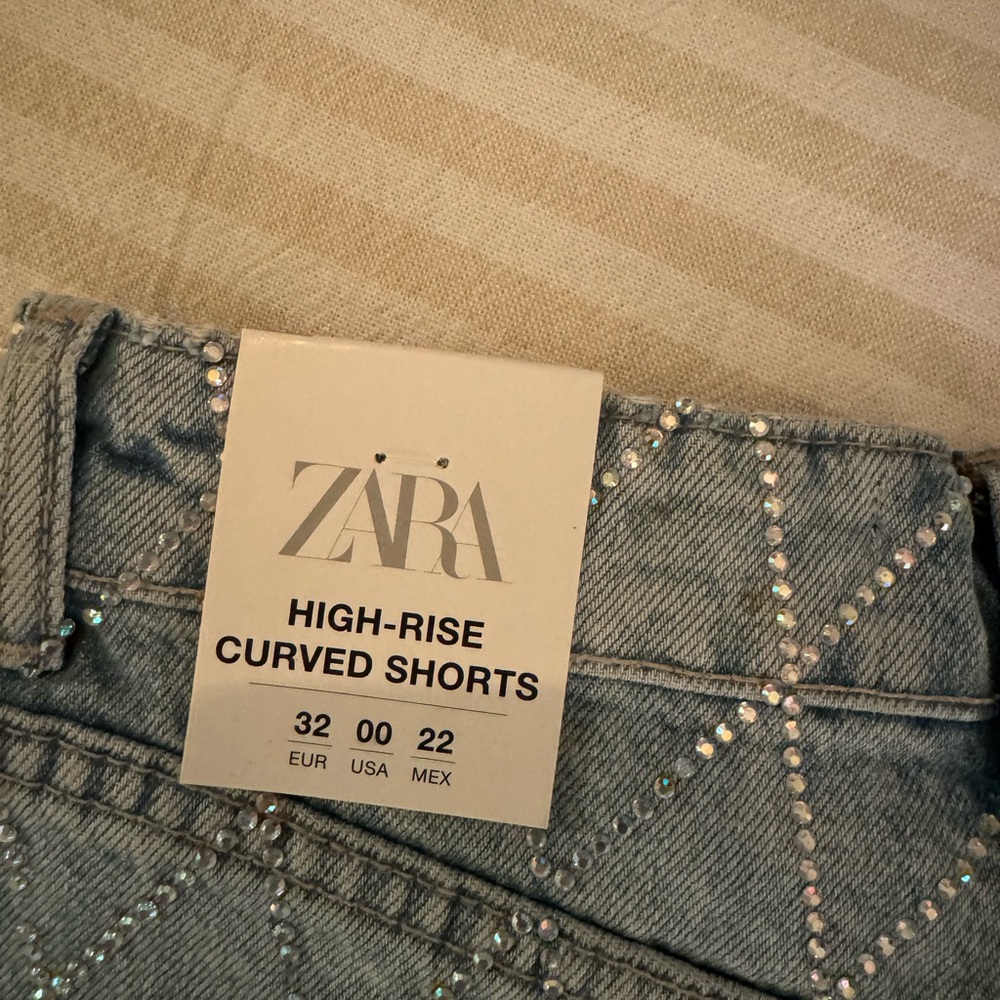 ZARA RINESTONE SHORTS - Picture 2 of 5